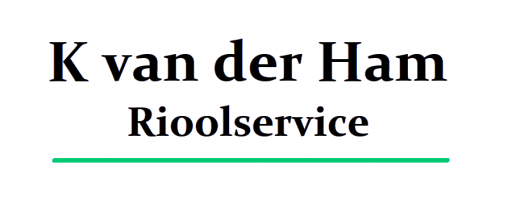 Het logo van K. van der Ham riool service reparatie en verstoppingen, uw rioleringsbedrijf voor in Vlissingen